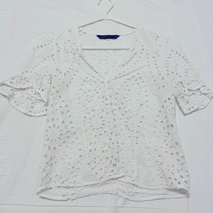 H&M Lace Button Up Top
